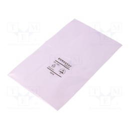 100 pcs x EUROSTAT GROUP - 20-007-1012 - Protection bag, ESD, L: 305mm, W: 254mm, Thk: 50um, polyetylene, pink