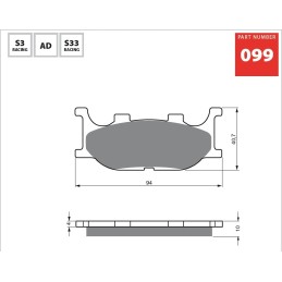 Tdr tzr xj mt xvs brake pads sale