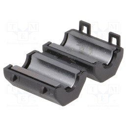 1 pcs x FERROCORE - FLF-60B - Ferrite: two-piece, on round cable, Ø: 6mm, 60Ω, A: 18.5mm, B: 14mm