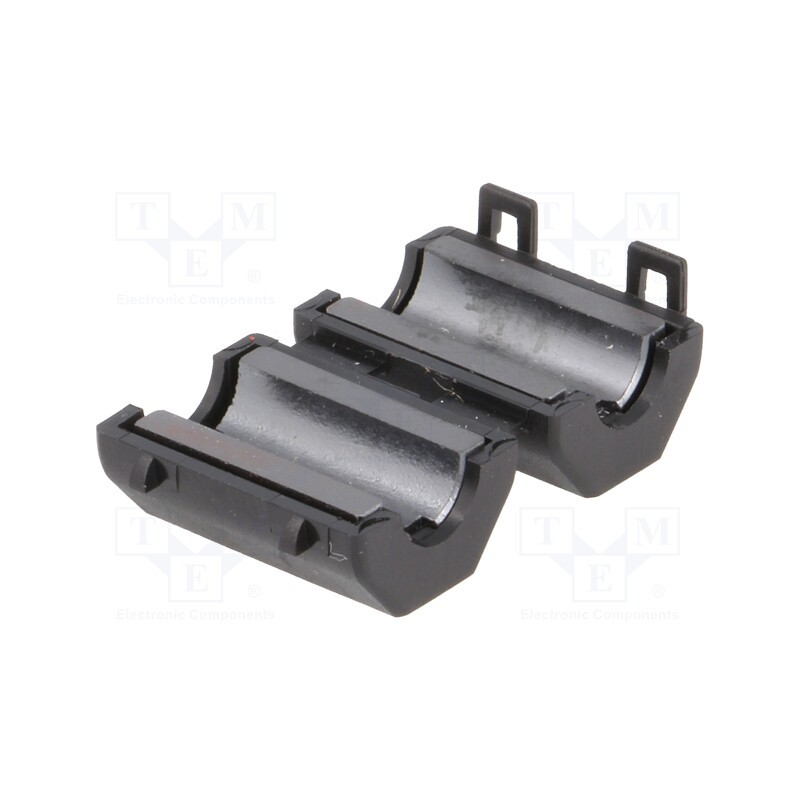 1 pcs x FERROCORE - FLF-60B - Ferrite: two-piece, on round cable, Ø: 6mm, 60Ω, A: 18.5mm, B: 14mm