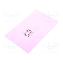 100 pcs x EUROSTAT GROUP - 20-012-0508 - Protection bag, ESD, L: 203mm, W: 127mm, Thk: 90um, polyetylene, pink