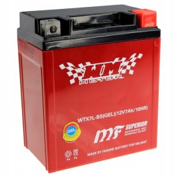 Gel battery 12v 7ah ytx7l bs atv quad bashan