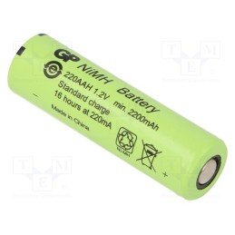 1 pcs x GP - 220AAH-B AA - Re-battery: Ni-MH, AA, 1.2V, 2200mAh, Ø14.5x49.5mm