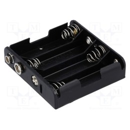 1 pcs x COMF - BH-341-1B - Holder, AA,R6, Batt.no: 4, 6F22 type, black