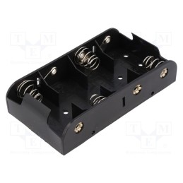 1 pcs x COMF - BH-243B - Holder, C,R14, Batt.no: 4, 6F22 type, black
