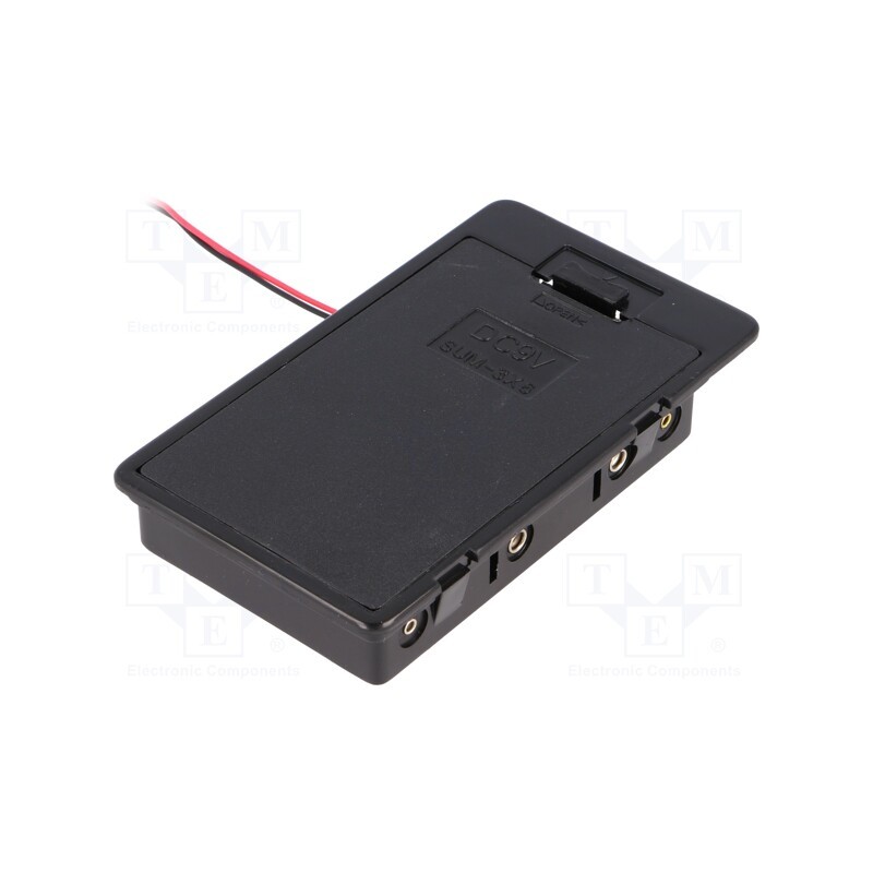 1 pcs x COMF - SBH-361A - Holder, AA,R6, Batt.no: 6, cables, black, 150mm