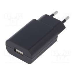 1 pcs x CELLEVIA POWER - CLW-0505-EB-BK - Power supply: switched-mode, plug, 5VDC, 1A, 5W, Plug: EU, Out: USB