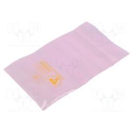 5 pcs x DESCO EUROPE - 203000 - Protection bag, ESD, L: 125mm, W: 75mm, Thk: 75um, Closing: self-seal