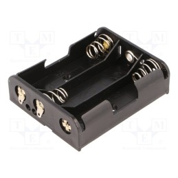 1 pcs x COMF - BH-331D - Holder, AA,R6, Batt.no: 3, soldering lugs, black
