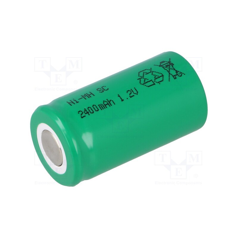 1 pcs x JJJ - J-SC2400 - Re-battery: Ni-MH, SubC, 1.2V, 2400mAh, Ø22x42mm