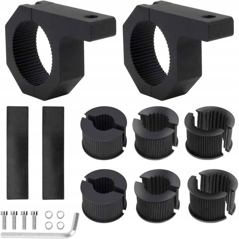 2x universal lamp holder, mounting on a 25-50 mm pipe