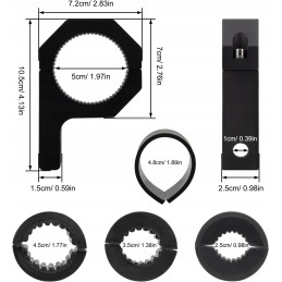 2x universal lamp holder, mounting on a 25-50 mm pipe