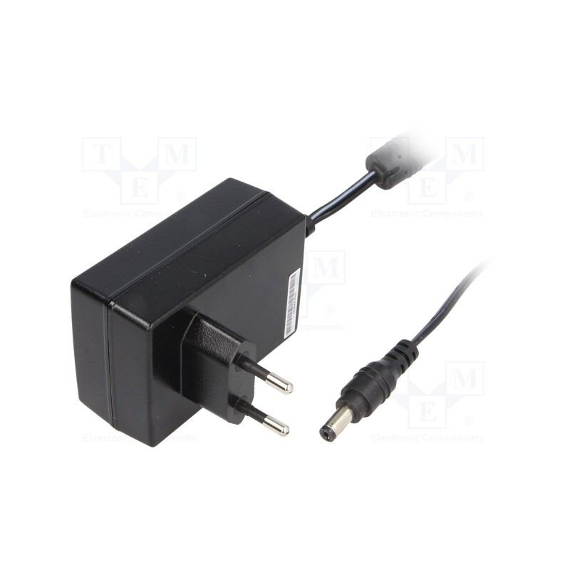 1 pcs x MEAN WELL - GST36E12-P1J - Power supply: switched-mode, plug, 12VDC, 3A, 36W, Plug: EU, 87.5%