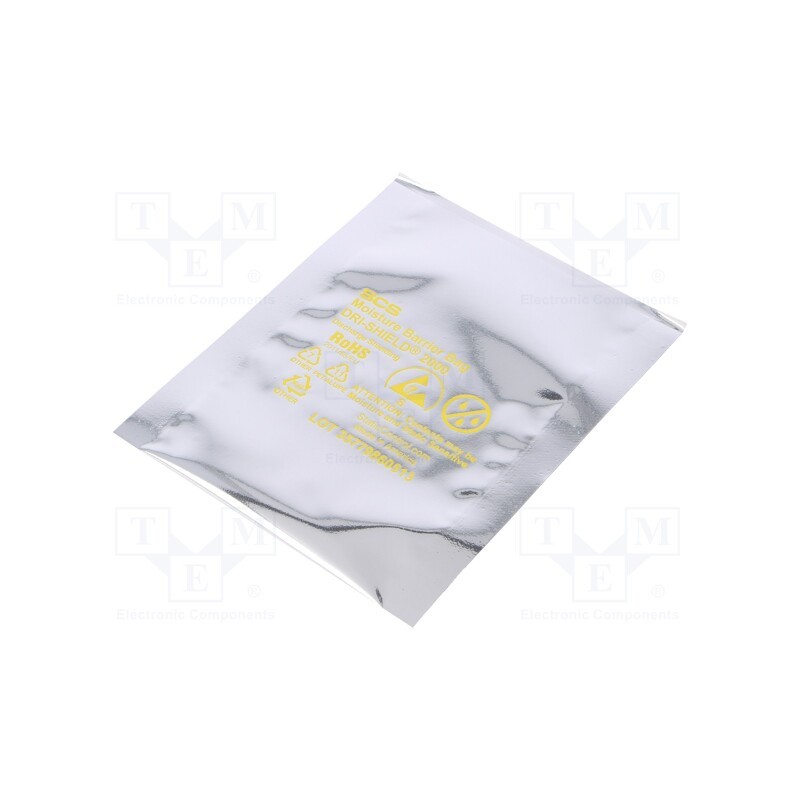 8 pcs x DESCO EUROPE - 70035 - Protection bag, ESD, L: 127mm, W: 76mm, Thk: 92um, &lt,100GΩ