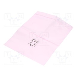 50 pcs x EUROSTAT GROUP - 20-012-0810 - Protection bag, ESD, L: 254mm, W: 203mm, Thk: 90um, polyetylene, pink