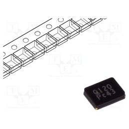 1 pcs x QST - QT325G-12.000MDDJ-T - Resonator: quartz, 12MHz, ±20ppm, 18pF, SMD, 3.2x2.5x0.8mm