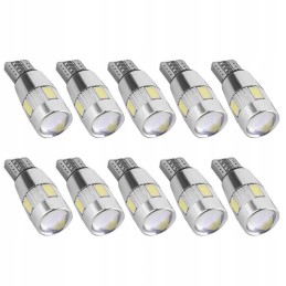 LED bulb 6 smd 5630 w5w t10 canbus x10 lens