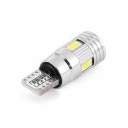 LED bulb 6 smd 5630 w5w t10 canbus x10 lens