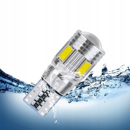 LED bulb 6 smd 5630 w5w t10 canbus x10 lens