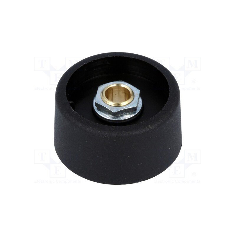 1 pcs x OKW - A3131069 - Knob, without pointer, polyamide, Øshaft: 6mm, Ø31x16mm, black
