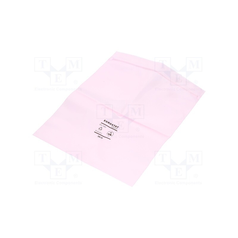 50 pcs x EUROSTAT GROUP - 20-012-0812 - Protection bag, ESD, L: 305mm, W: 203mm, Thk: 90um, polyetylene, pink