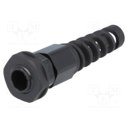 1 pcs x KSS WIRING - EGRWW7SR - Cable gland, with strain relief, PG7, IP68, polyamide, black