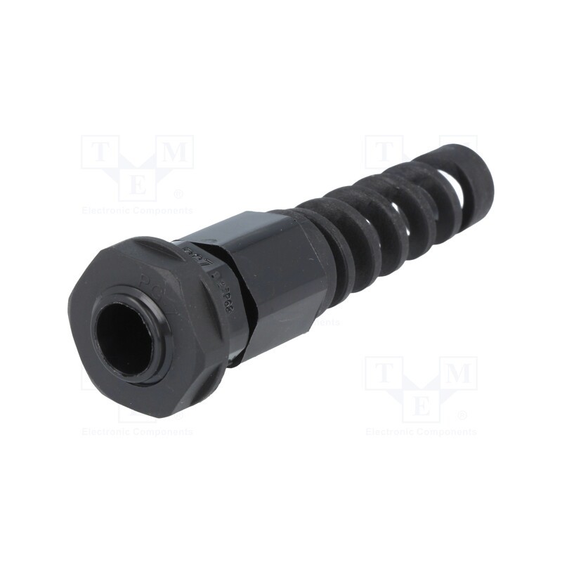 1 pcs x KSS WIRING - EGRWW7SR - Cable gland, with strain relief, PG7, IP68, polyamide, black