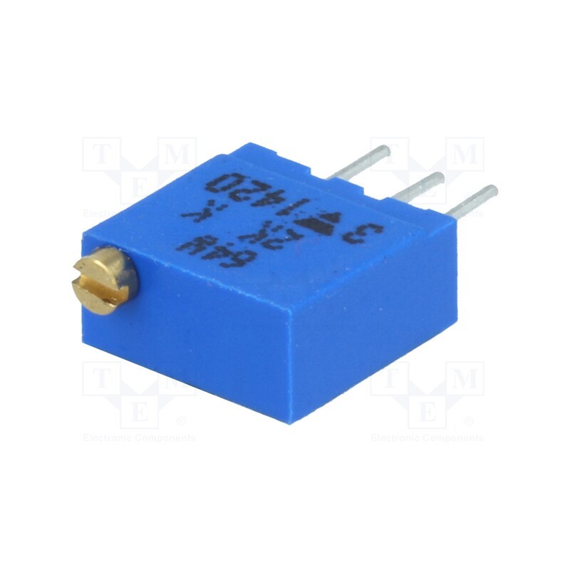 1 pcs x VISHAY - M64W202KB40 - Potentiometer: mounting, multiturn, 2kΩ, 500mW, THT, ±10%, linear