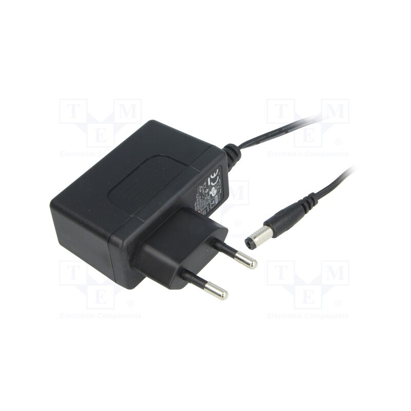 1 pcs x MEAN WELL - SGA12E18-P1J - Power supply: switched-mode, plug, 18VDC, 0.666A, 12W, Plug: EU