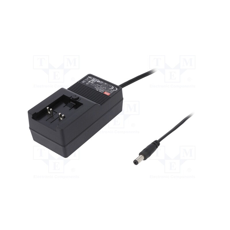 1 pcs x MEAN WELL - GE40I12-P1J - Power supply: switched-mode, plug, 12VDC, 3.3A, 39.6W, Out: 5,5/2,1