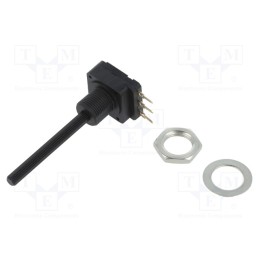 1 pcs x PIHER - PC16SH10IP04502A2020TA - Potentiometer: shaft, 5kΩ, 200mW, THT, 4mm, plastic, mono, carbon