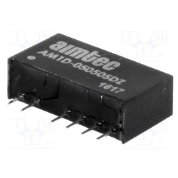 1 pcs x AIMTEC - AM1D-050505DZ - Converter: DC/DC, 1W, Uin: 4.5÷5.5V, Uout: 5VDC, Uout2: -5VDC, SIP7