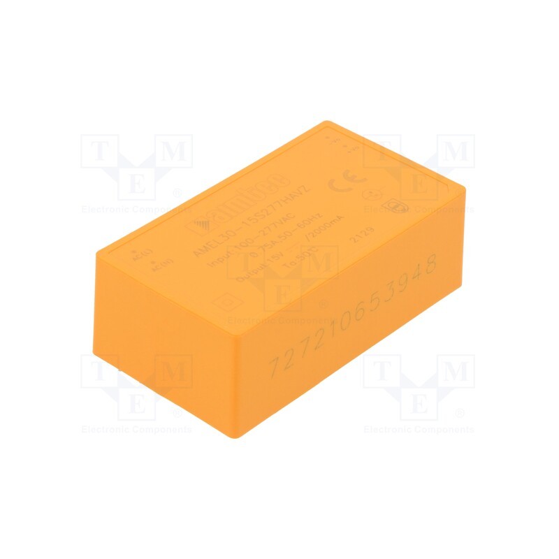 1 pcs x AIMTEC - AMEL30-15S277HAVZ - Converter: AC/DC, 30W, 85÷305VAC, Usup: 100÷430VDC, Uout: 15VDC
