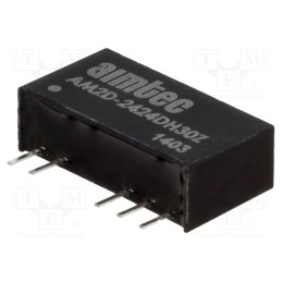 1 pcs x AIMTEC - AM2D-2424DH30Z - Converter: DC/DC, 2W, Uin: 21.6÷26.4V, Uout: 24VDC, Uout2: -24VDC