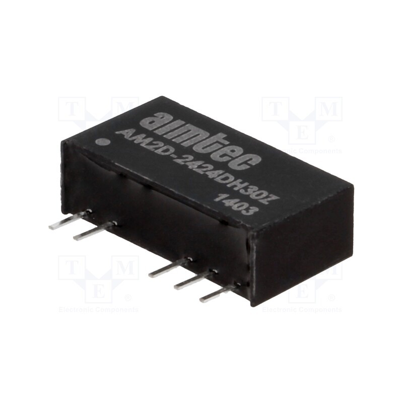 1 pcs x AIMTEC - AM2D-2424DH30Z - Converter: DC/DC, 2W, Uin: 21.6÷26.4V, Uout: 24VDC, Uout2: -24VDC