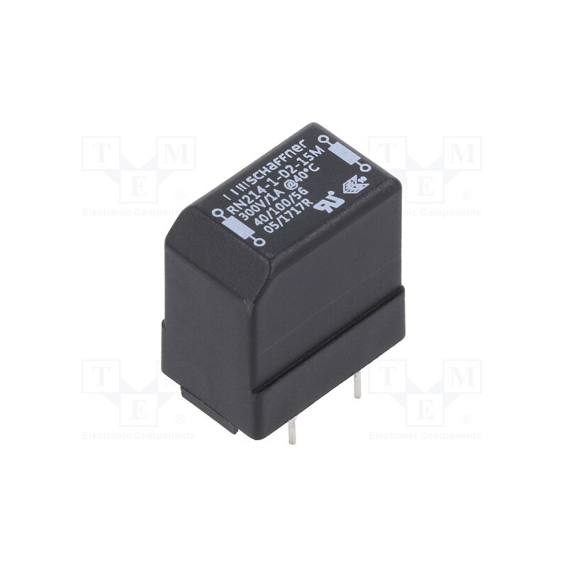 1 pcs x SCHAFFNER - RN214-1-02-15M - Inductor: wire with current compensation, THT, 15mH, 1A, 370mΩ