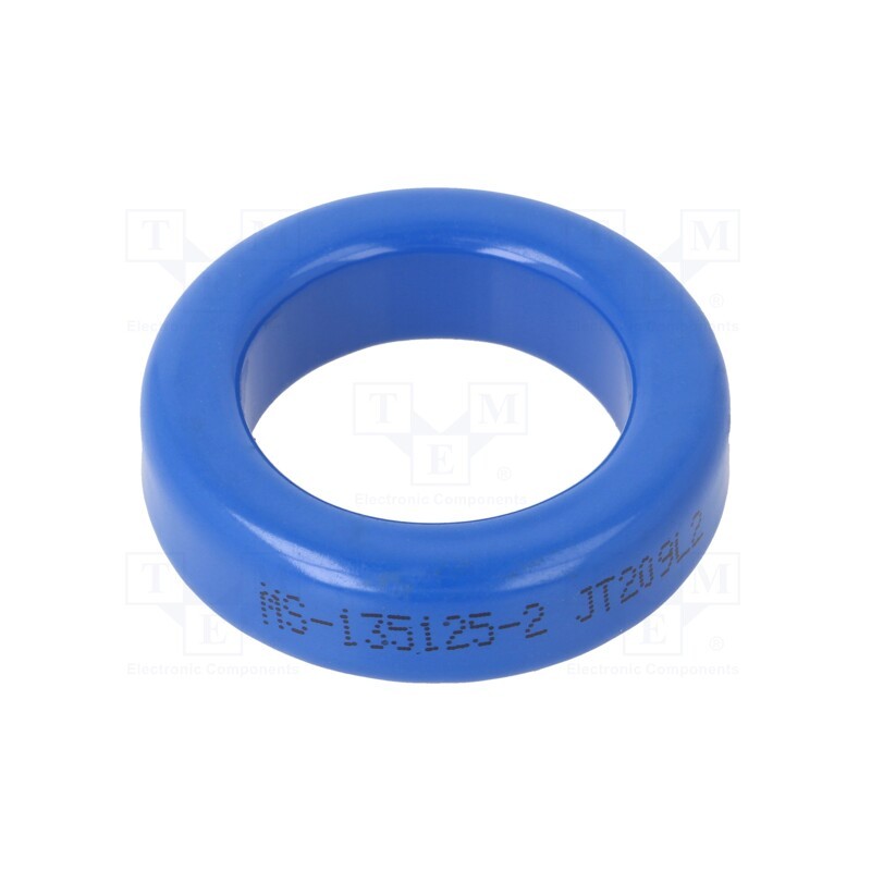 1 pcs x MICROMETALS - MS-135125-2 - Ferrite: toroidal, L: 8.89mm, Øint: 23.37mm, Øout: 34.29mm, 79nH