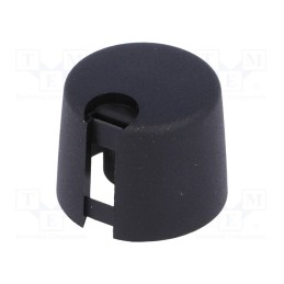 1 pcs x OKW - A1020649 - Knob, with pointer, plastic, Øshaft: 6mm, Ø20x16mm, black, push-in