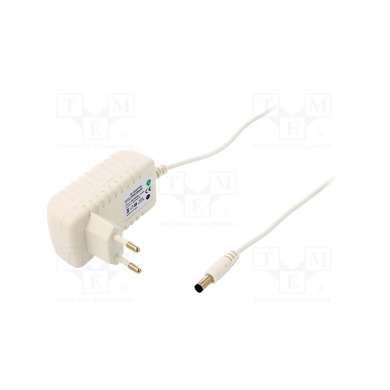 1 pcs x POS - POSB12100A-WH - Power supply: switched-mode, plug, 12VDC, 1A, 12W, Plug: EU, 81.71%