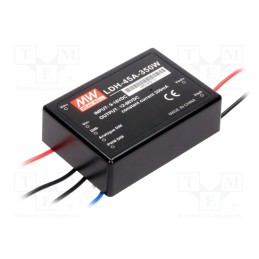 1 pcs x MEAN WELL - LDH-45A-500W - Converter: DC/DC, 43W, Uin: 9÷18V, Uout: 12÷86VDC, Iin: 4.1A, cables