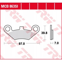 Front brake pads trw cf moto 450 g force l 16