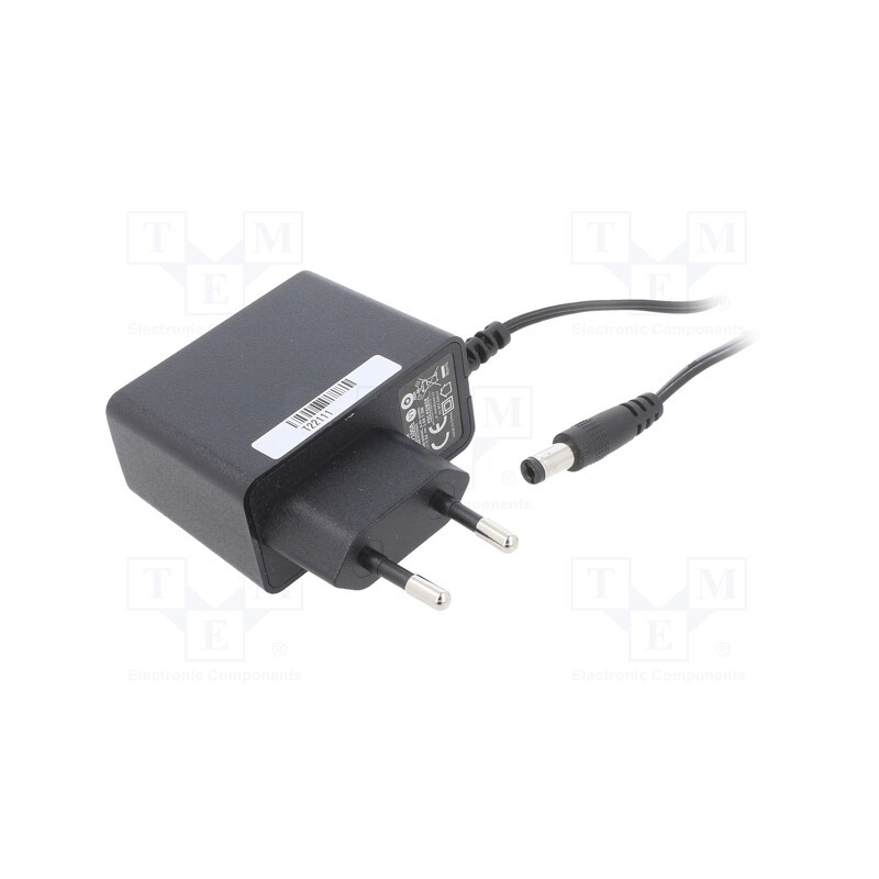 1 pcs x POS - POSC07100A - Power supply: switched-mode, plug, 7.5VDC, 1A, 7.5W, Plug: EU, black