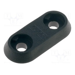 3 pcs x CLIFF - - - Terminal mountig plate, black, 35mm, CL159