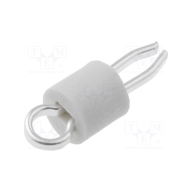 10 pcs x KEYSTONE - 5007 - Test point terminal, white, PCB, 3.18mm
