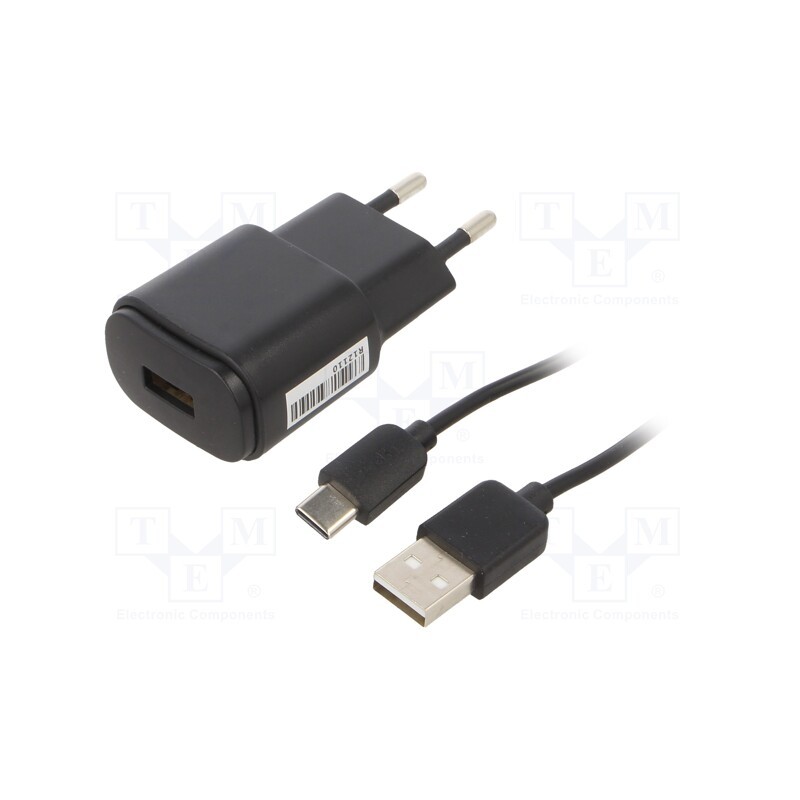 1 pcs x POS - POS05200A-USB-C - Power supply: switched-mode, plug, 5VDC, 2A, 10W, Plug: EU, 79.11%