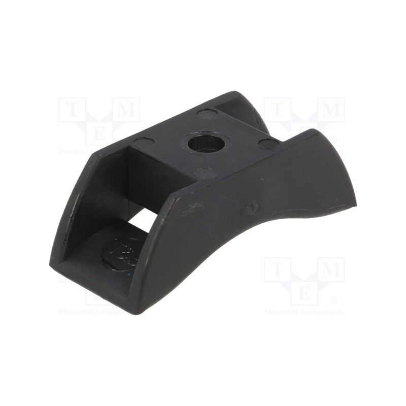 1 pcs x HELUKABEL - 91047 - Holder, screw, polyamide, black, A: 16mm, B: 19.1mm, C: 44mm, E: 11mm