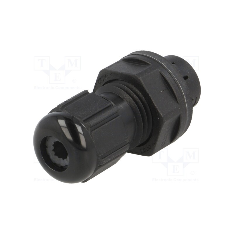 1 pcs x LAPP - 53112923 - Cable gland, IP68, polyamide, black, push-in, Ømount.hole: 12.3mm