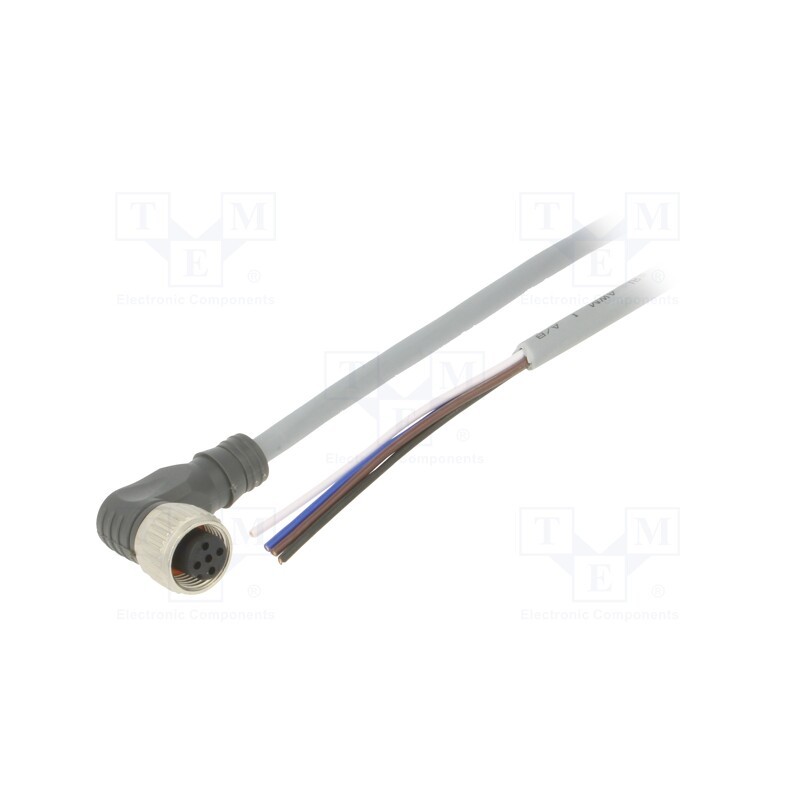 1 pcs x CARLO GAVAZZI - CONE14NF-A2P - Connection lead, PIN: 4, angled, 2m, M12, 250VAC, 4A, Cores: 4, PUR