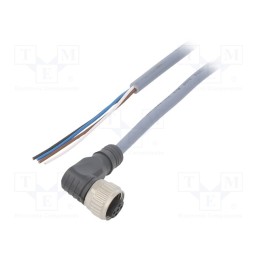 1 pcs x CARLO GAVAZZI - CONE14NF-A5 - Connection lead, PIN: 4, angled, 5m, M12, 250VAC, 4A, Cores: 4, PVC