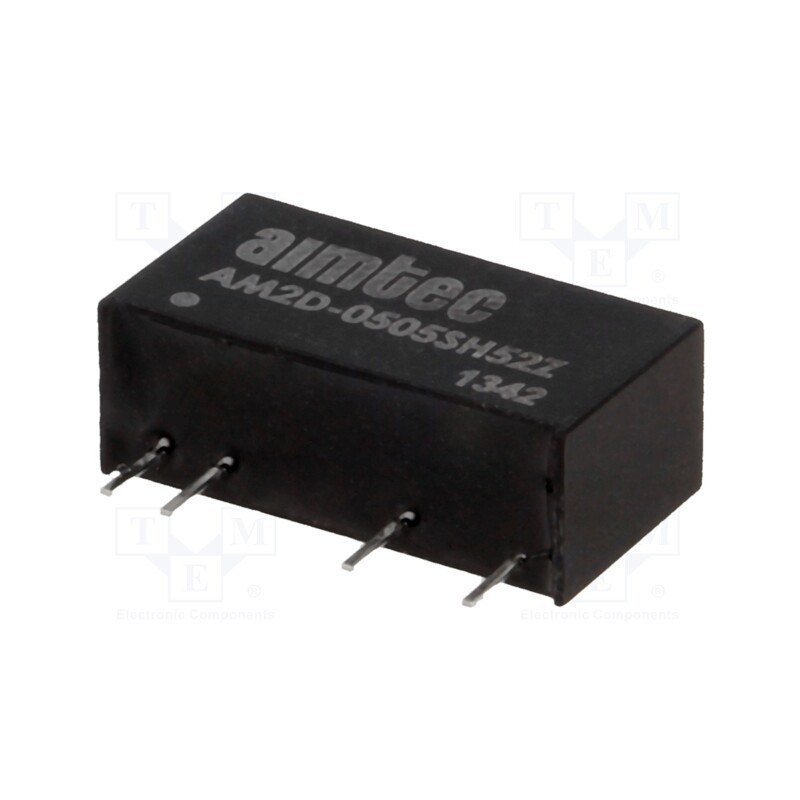 1 pcs x AIMTEC - AM2D-0505SH52Z - Converter: DC/DC, 2W, Uin: 4.5÷5.5V, Uout: 5VDC, Iout: 400mA, SIP7